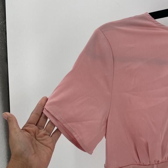 ShineStar pink cropped bendable boning sheer feminine club coquette fairy size s - Picture 2 of 6